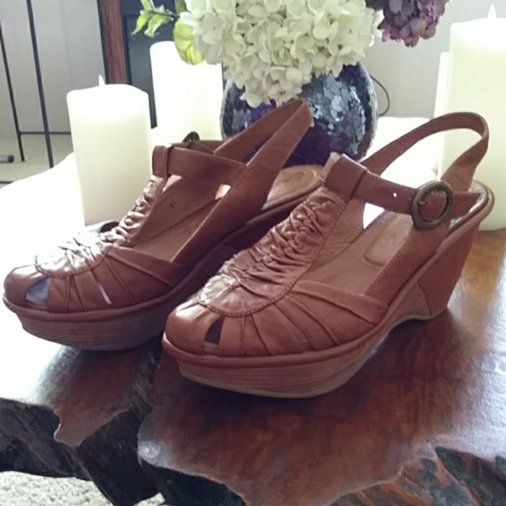 Brown Wedge Sandals